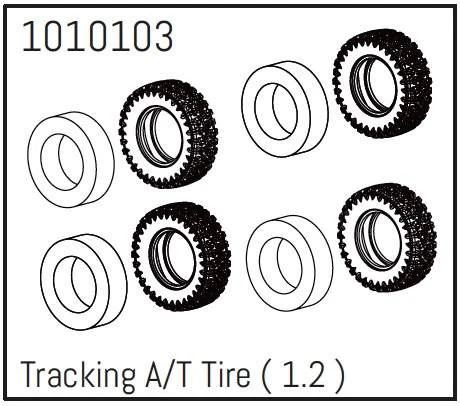 1.2 Tracking A/T Tire - PRO Crawler 1:18 (4)"
