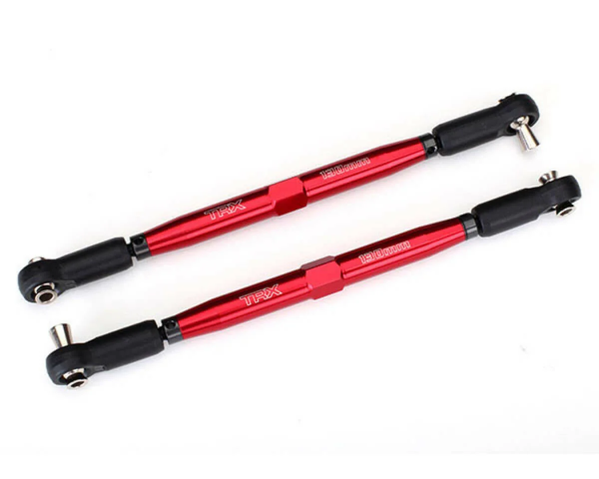 2 Biellettes aluminium rouge 157mm pour X-Maxx 8S Traxxas 7748R