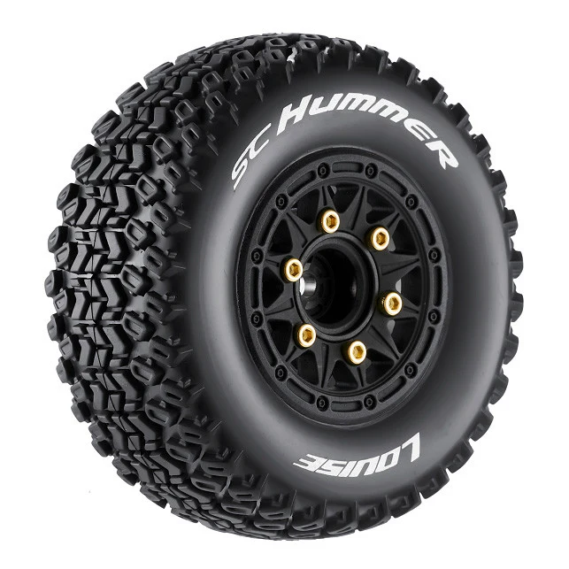 2 Pneus et roues SC-HUMMER soft (hexagone amovible 4pcs) 3224SB