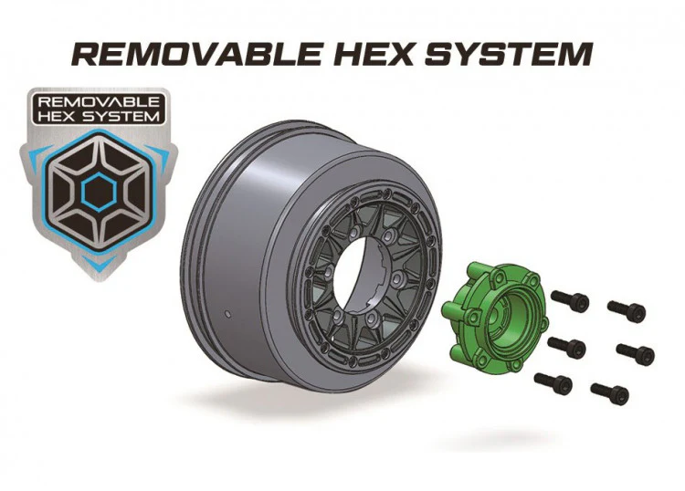 2 Pneus et roues SC-HUMMER soft (hexagone amovible 4pcs) 3224SB - Image 2