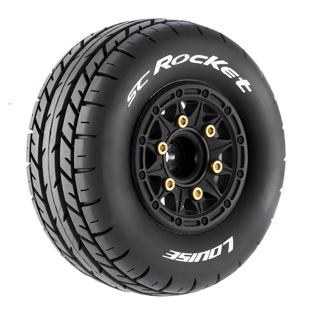 2 Pneus et roues SC-ROCKET soft (hexagone amovible 4pcs) 3154SB