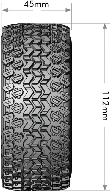 2 Pneus et roues SC-UPHILL soft (hexagone amovible 4pcs) 3223SB - Image 4
