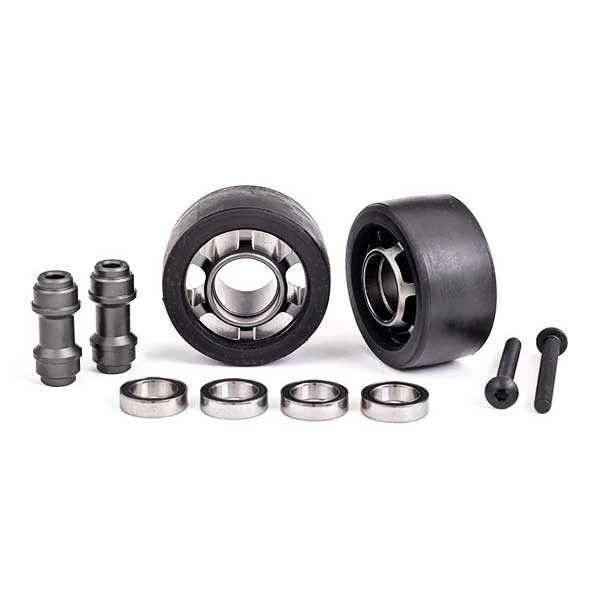2 Roues alu anodises noir wheelie bar Traxxas 7775A