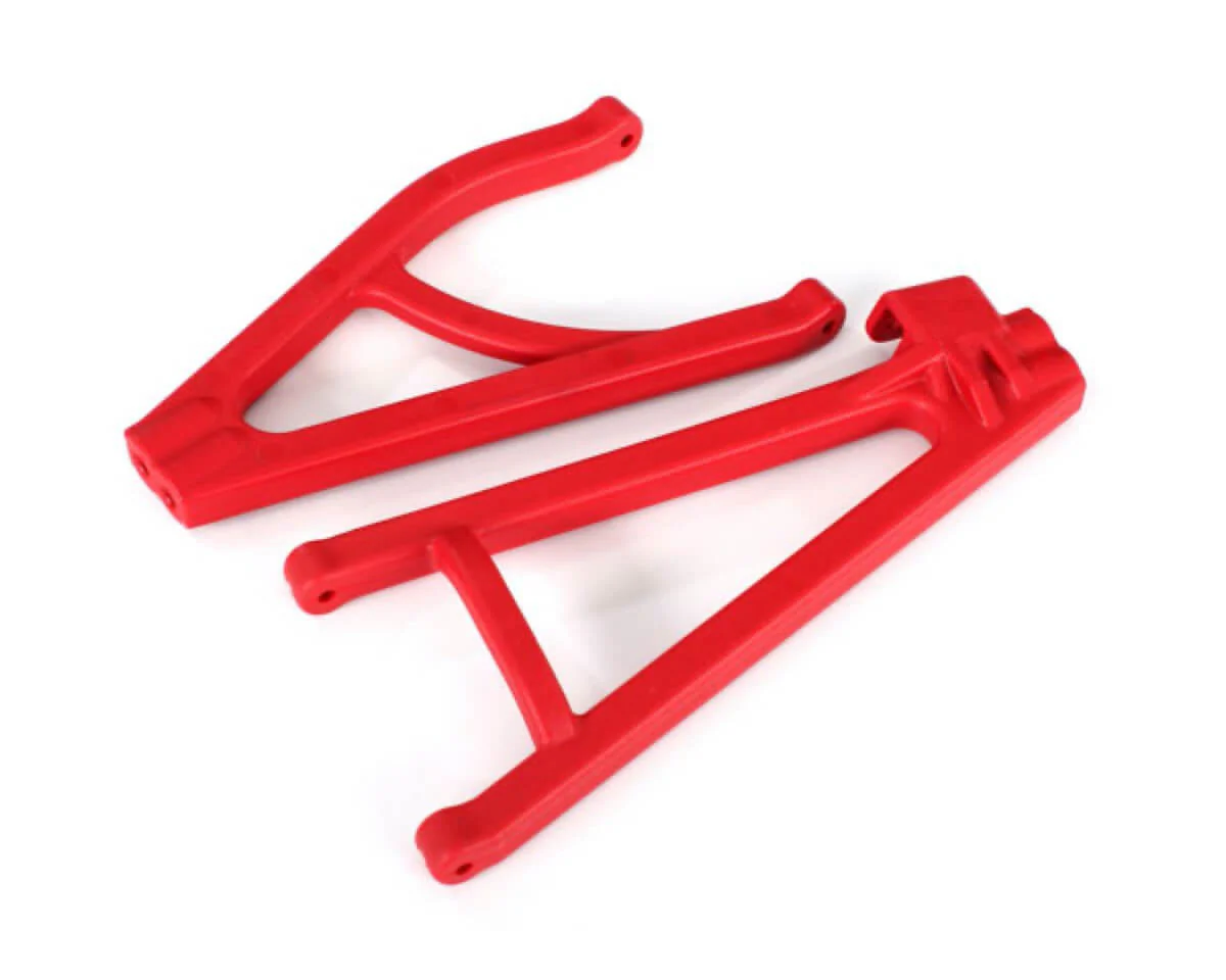 2 Triangles de suspension arrière droit inf/sup renforcés - Traxxas 8633R - Rouge