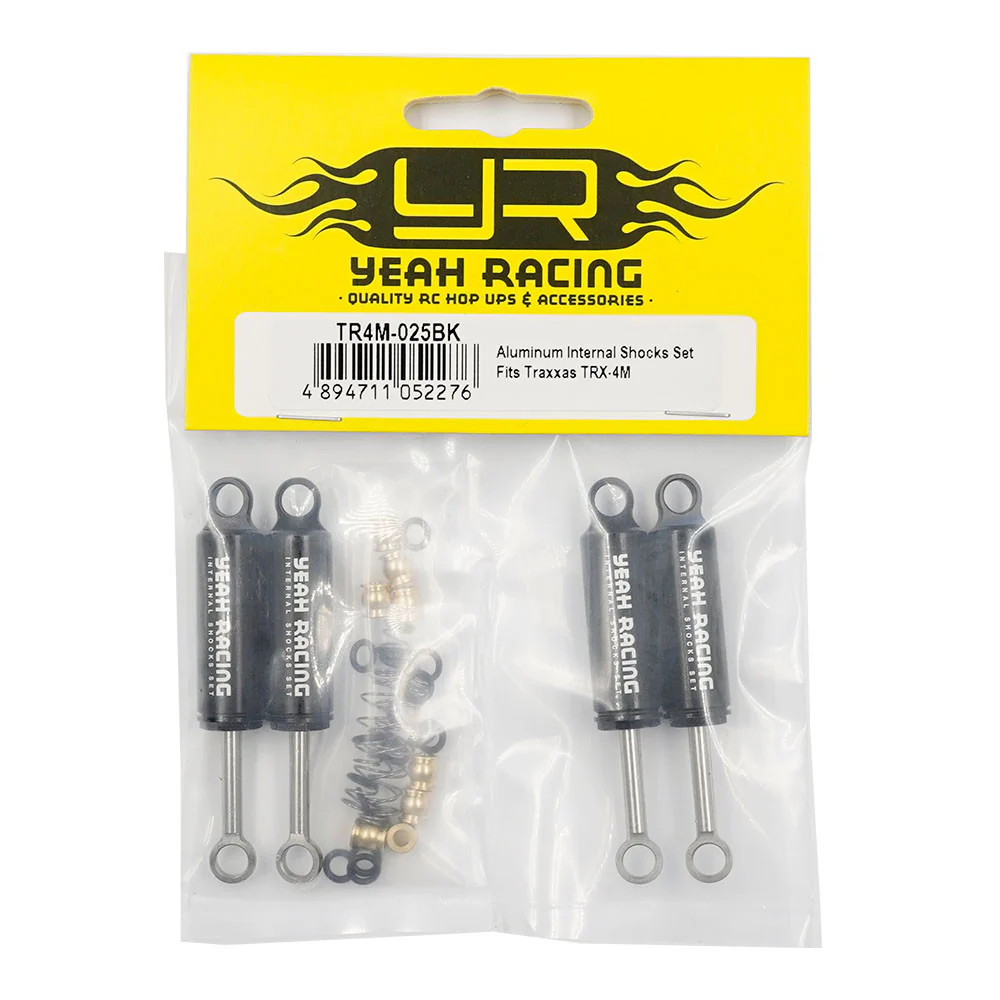 4 Amortisseurs Hydrauliques alu Traxxas TRX-4M 1/18 noir Yeah racing - Image 4