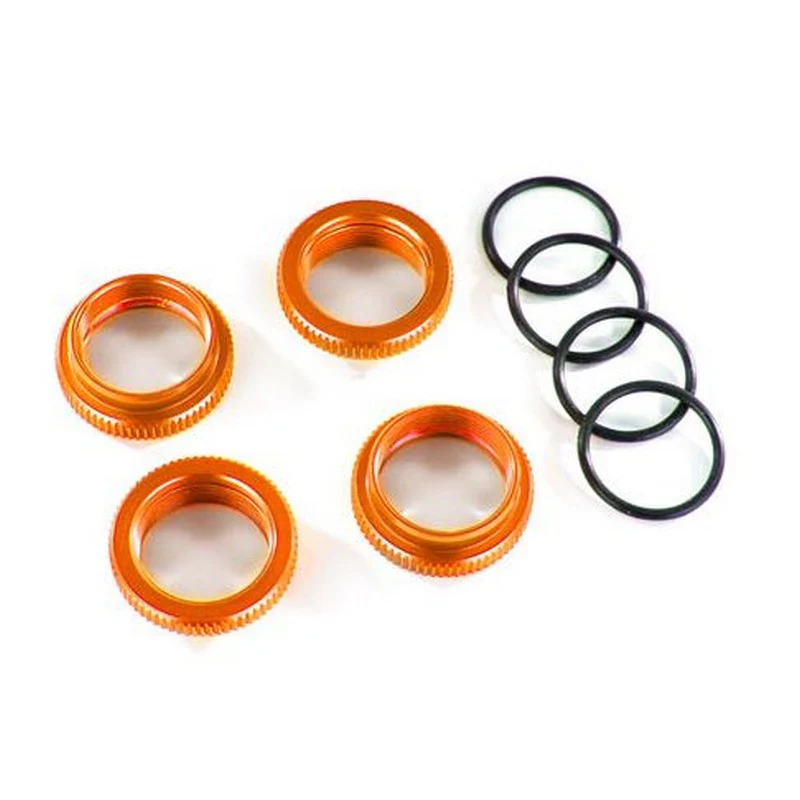 4 Bagues de Ressorts GT-Maxx Alu anodisées orange Maxx- Traxxas 8968A