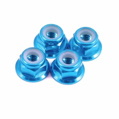 4 Écrous de roue M4 bleu (Voitures 1/10, 1/12) - FTM4BF