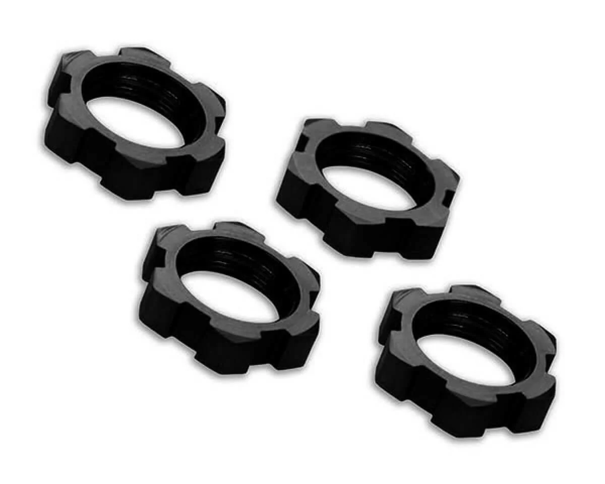 4 Écrous de roues 17mm aluminium noir - Traxxas 7758A