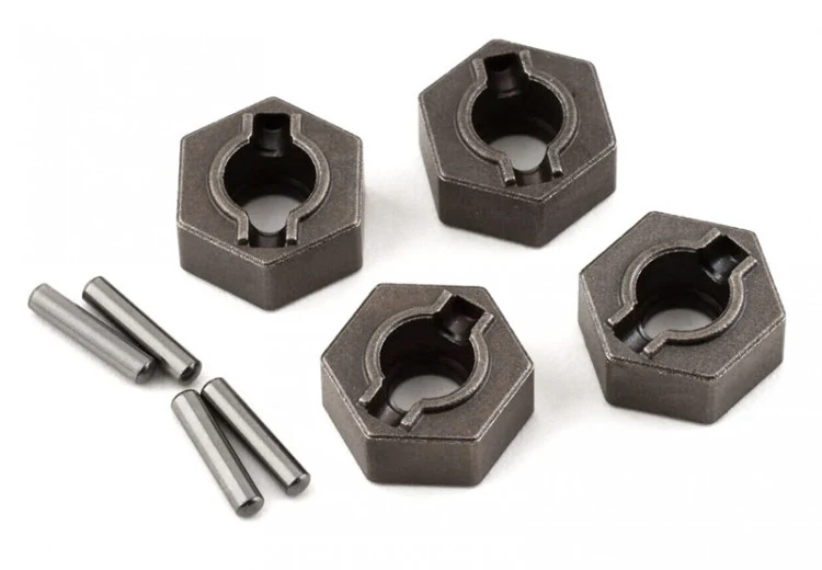 4 hexagones de roue Acier 12mm avant/arrière pour 9080 - Traxxas 9069
