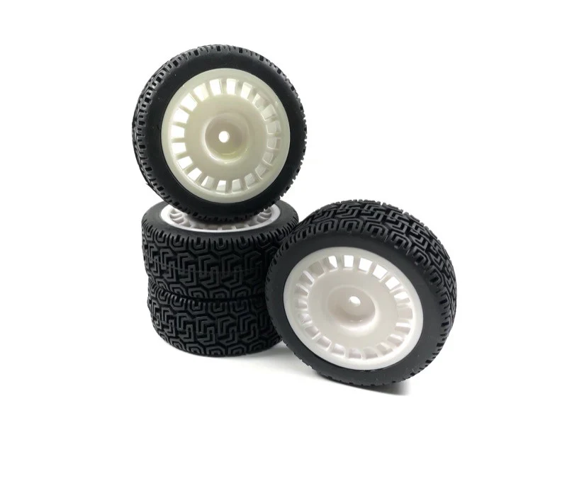 4 roues AV/ARR Rallye Winded Design blanc 1/10 - 2510063