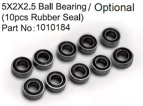 5X2X2.5 Ball Bearing ( 10pcs Rubber Seal )