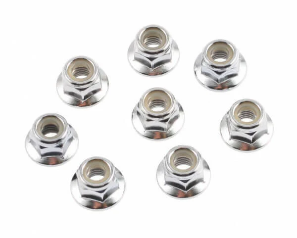 8 Écrous nylstop acier épaulés 5mm M5 - Traxxas 5147X