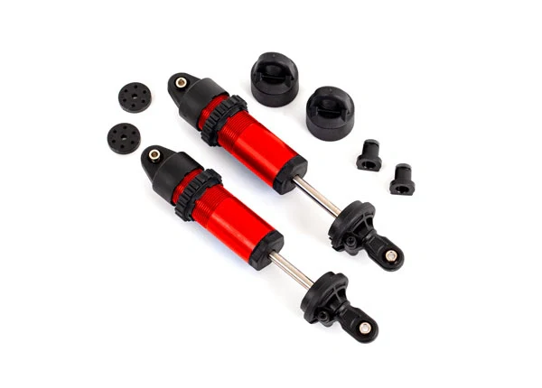 Amortisseurs GT-maxx alu rouge sans ressorts - Traxxas 9660-RED
