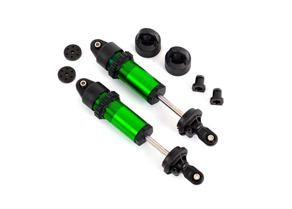 Amortisseurs GT-maxx alu vert sans ressorts - Traxxas 9660-GRN