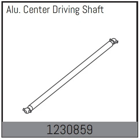 Arbre d'entraînement central en aluminium pour Absima Desert Rock Racer ADB1.4 - 1230859