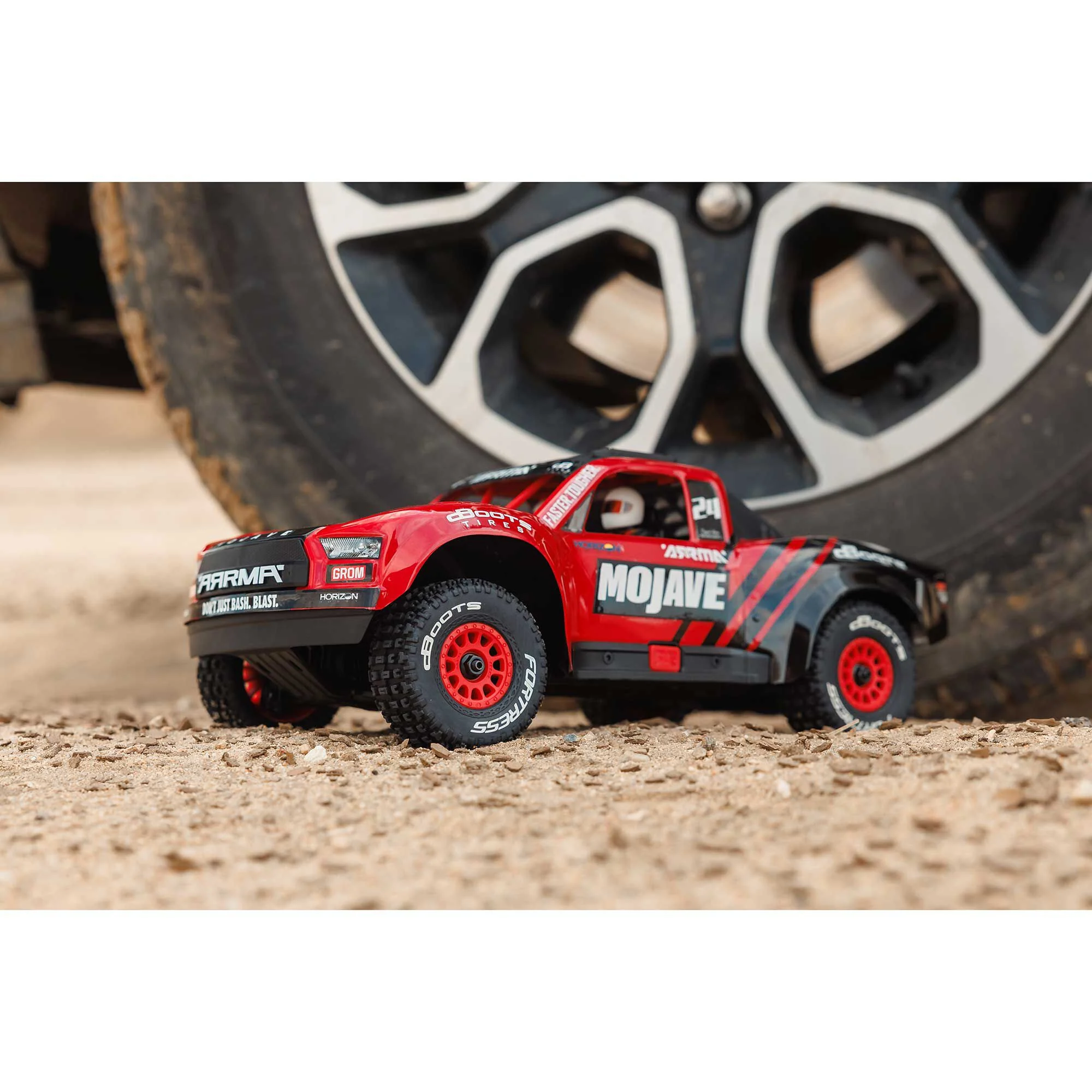 Arrma Mojave Grom Mega 1/16 380 4X4 Small Scale Desert Truck RTR rouge/noir - Image 11