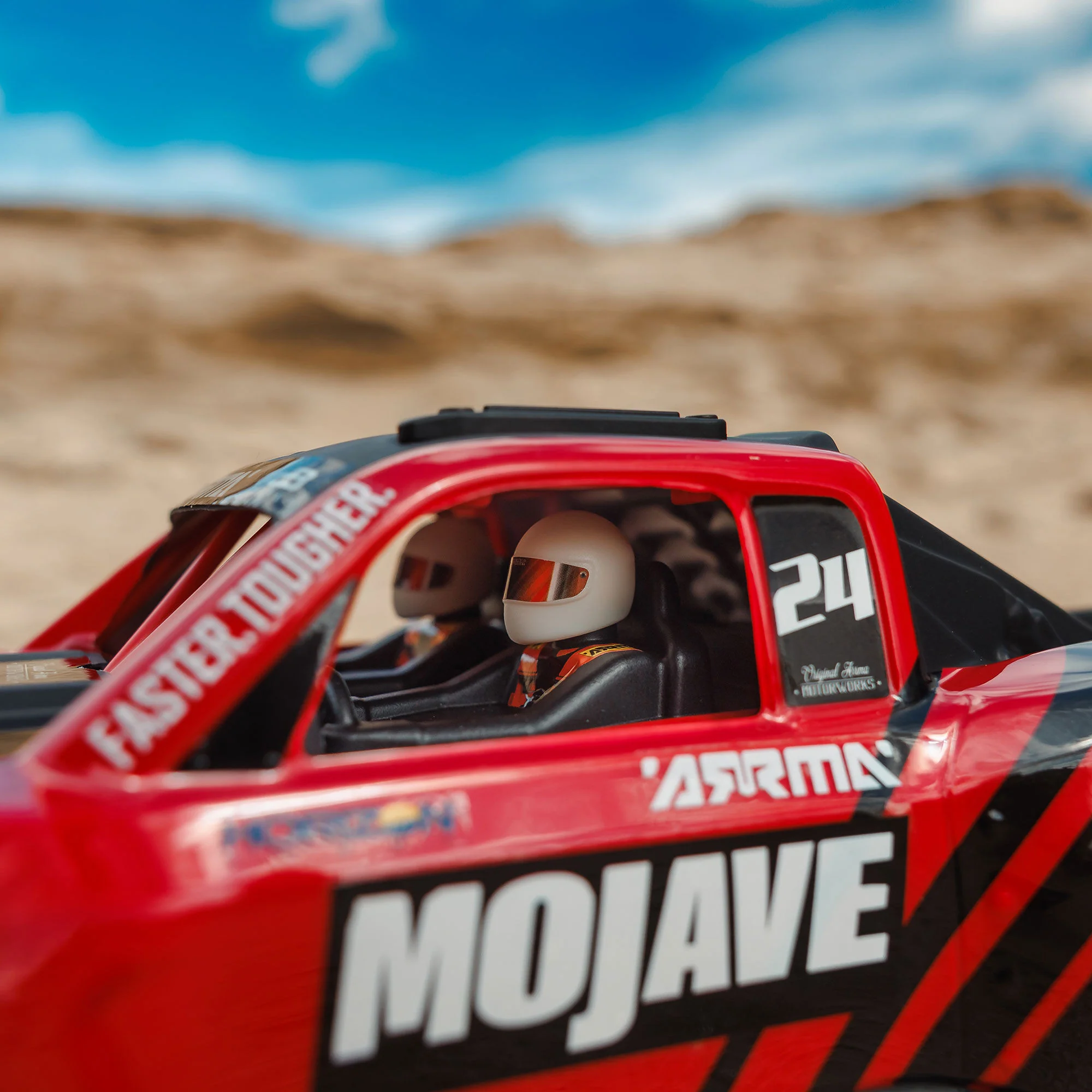 Arrma Mojave Grom Mega 1/16 380 4X4 Small Scale Desert Truck RTR rouge/noir - Image 12