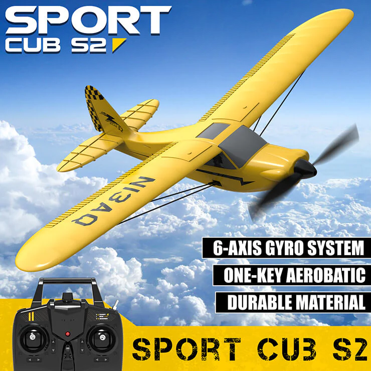 Avion télécommandé Débutant V761-14 Volantex  SPORT CUB S2 - 400mm Brushed GYRO RTF - Image 4