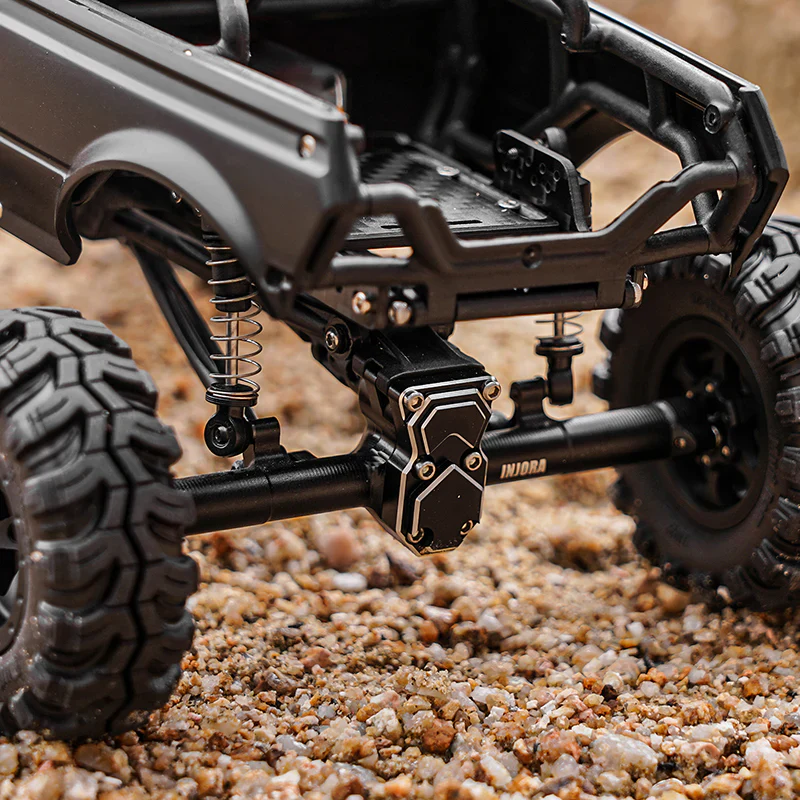Essieux Avant à double articulation INJORA +4 mm ProSteer pour SCX24 1/24 - Image 2