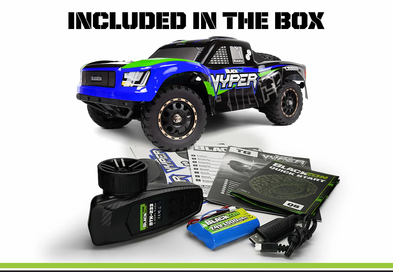 Backzon Vyper 1/16 SC 30km/h 4WD RTR bleu - Image 5
