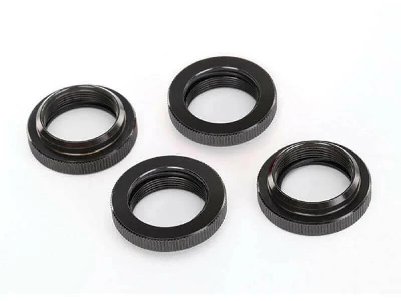 Bagues d'amortisseur réglables GTX aluminium noir (x4) - Traxxas 7767X