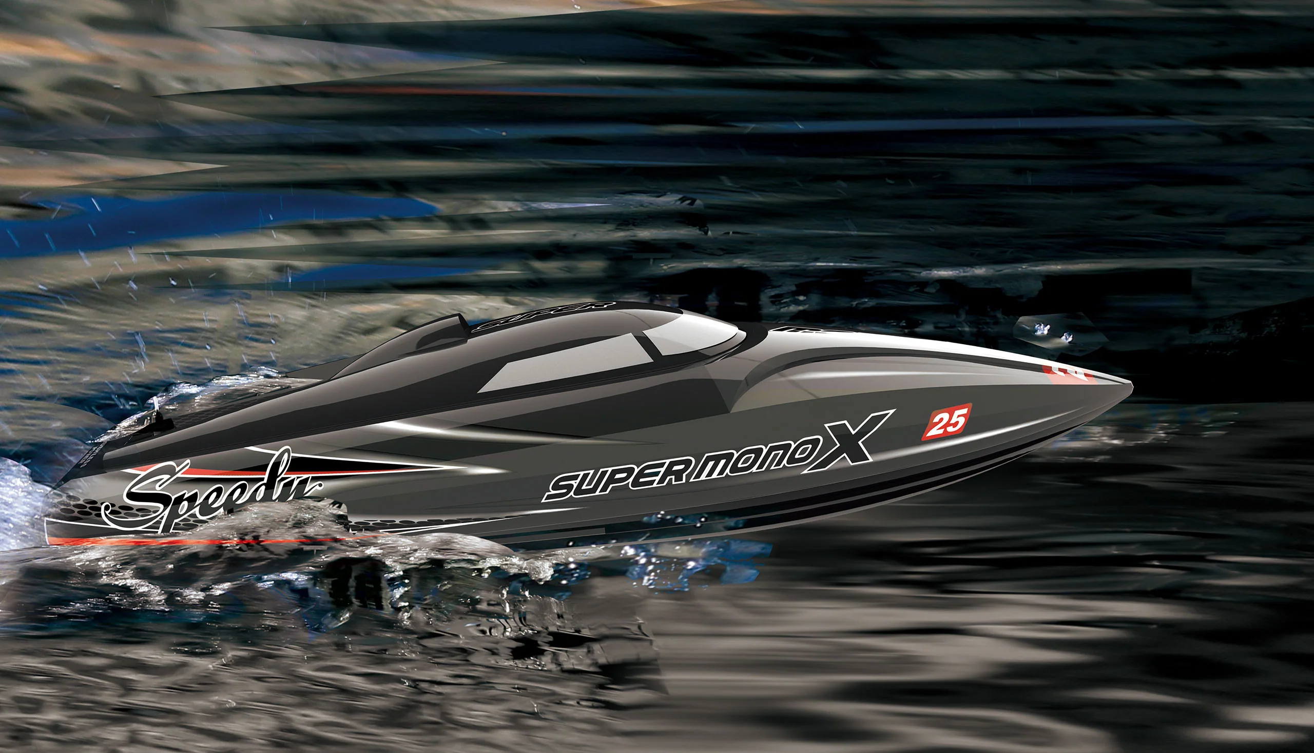 Bateau radiocommandé Joysway Super Mono X V2 RTR Brushless 45+km/h 8209V2 - Image 8