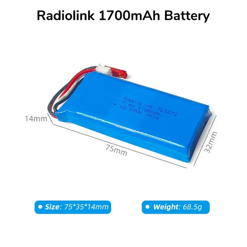 Batterie Lipo 2S 1700mAh pour radio RC8X /RC4GS V3/RC6GS V3/T8FB BT/AT10II - Image 2
