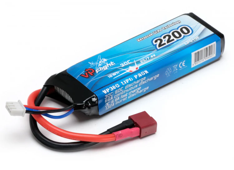 Batterie Lipo 2S 7,4V 2200mAh - 25C - Dean - LP019FD