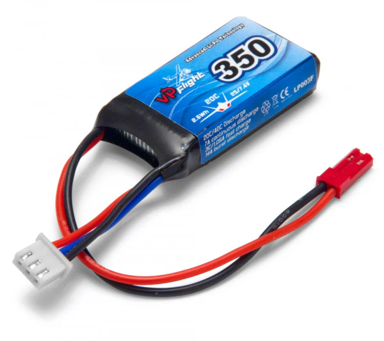 Batterie Lipo 2S 7,4V 350mAh - 20C - JST - LP003F