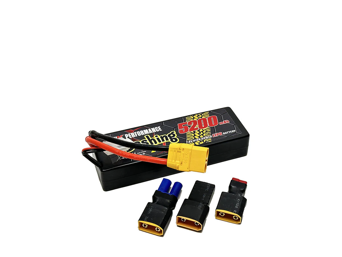 Batterie lipo 2S Bashing 7.4V 5200mAh 50C Dean, XT90, EC5, Traxxas