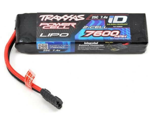 Batterie lipo 2S Traxxas 2869X 7,4V 7600mAh 25C ID