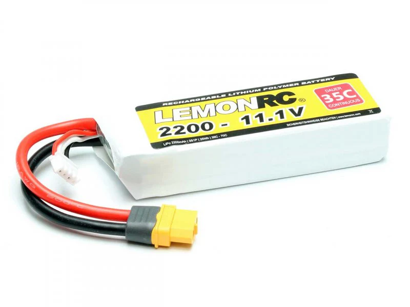 Batterie LiPo 3S LemonRC 2200mah - 11,1V (35C) XT60