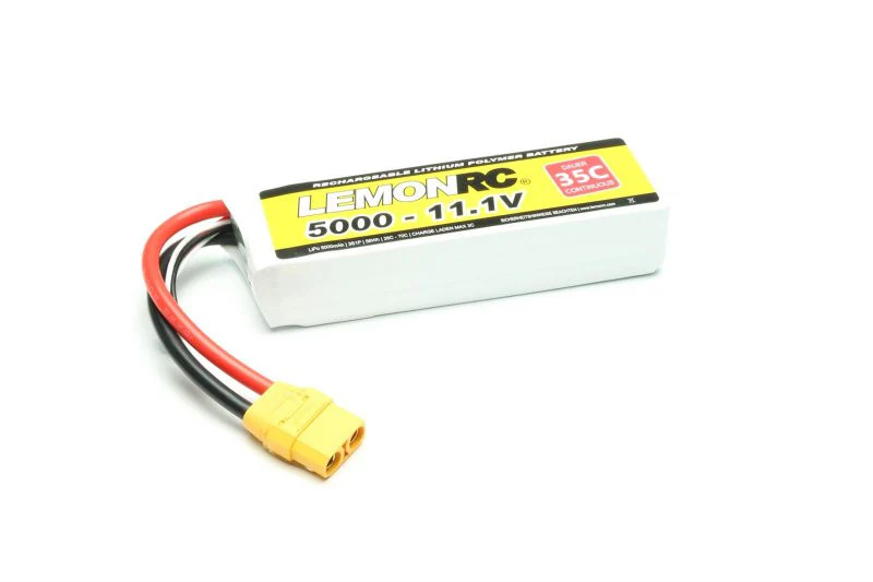 Batterie LiPo 3S LemonRC 5000mah - 11,1V (35C) XT90