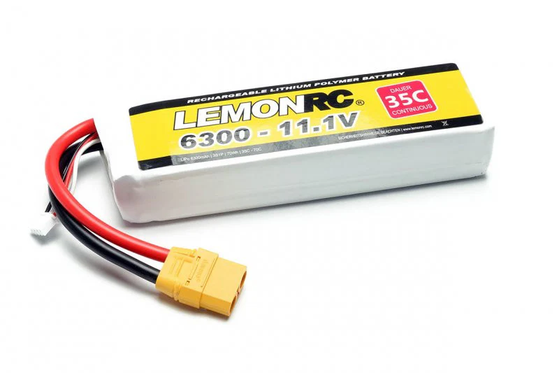 Batterie LiPo 3S LemonRC 6300mah - 11,1V (35C) XT90