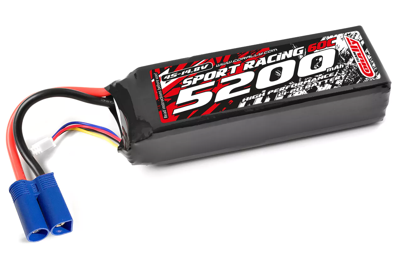 Batterie Lipo 4S bashing 14,8V 5200mAh Sport Racing 60C prise EC5