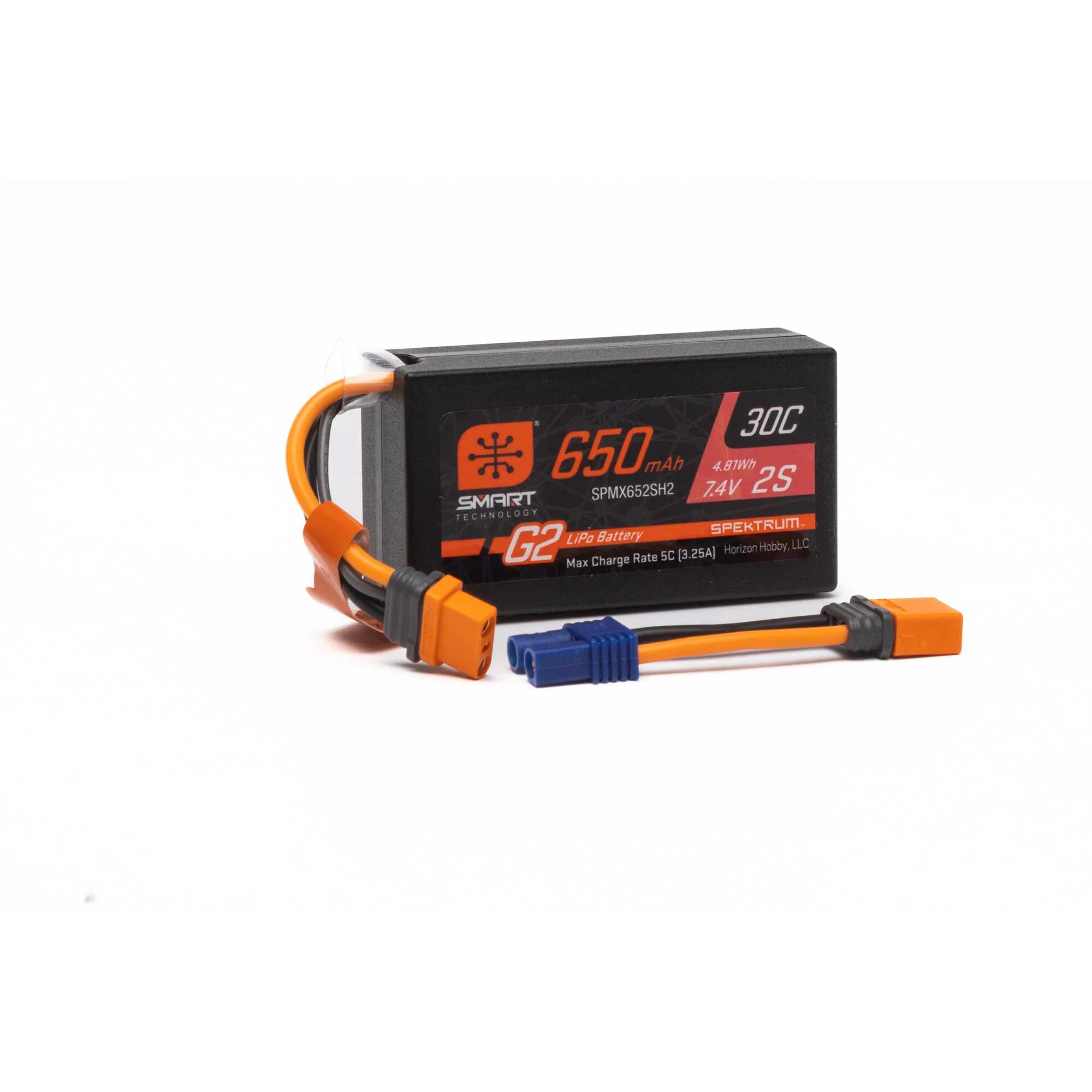 Batterie lipo Smart 2S 7,4v 650mah 30C IC2 Hardcase - SPMX652SH2
