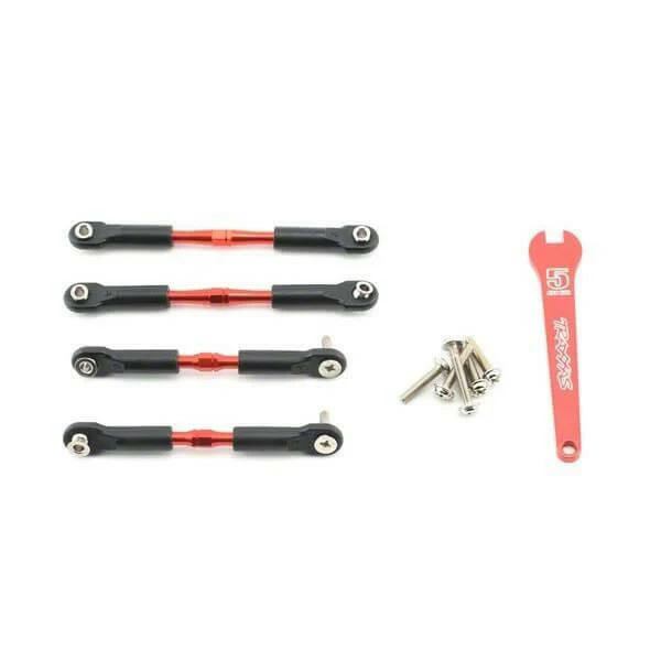 Biellettes de carrossage alu rouges av/arr 39/49mm (2) - Traxxas 3741X