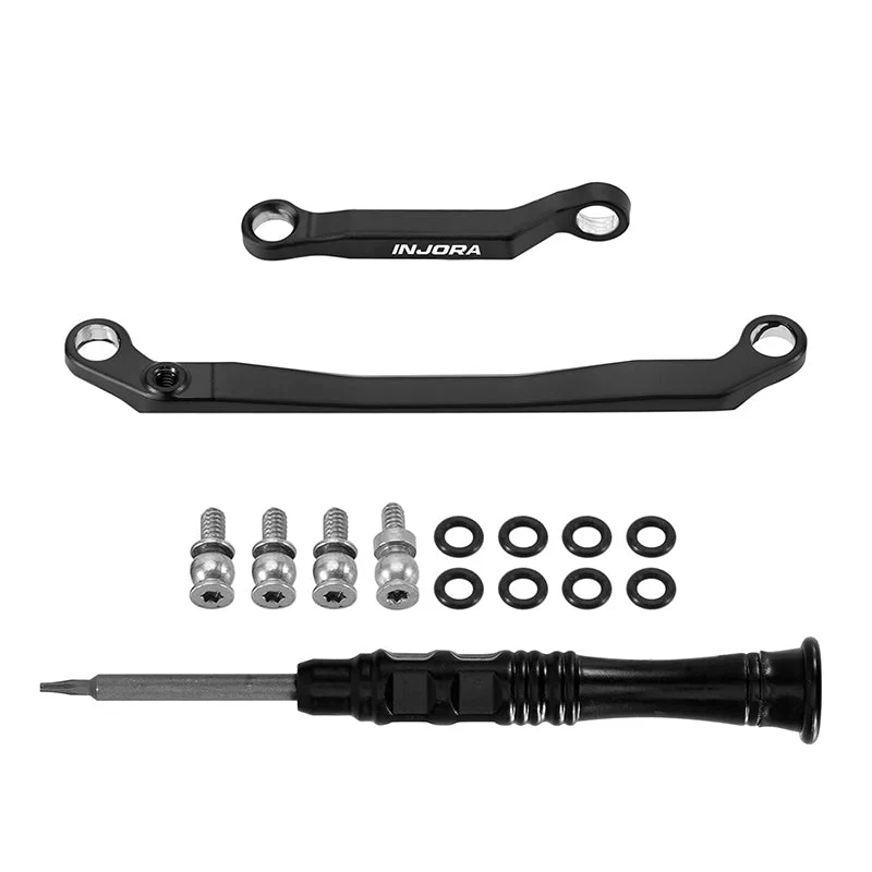 Biellettes de direction en laiton noir Injora pour Axial SCX30 1/30 - Image 2