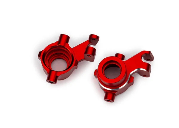 Blocs de direction en aluminium rouge (paire) Maxx, Maxx Slash - Traxxas 10237-RED 8937