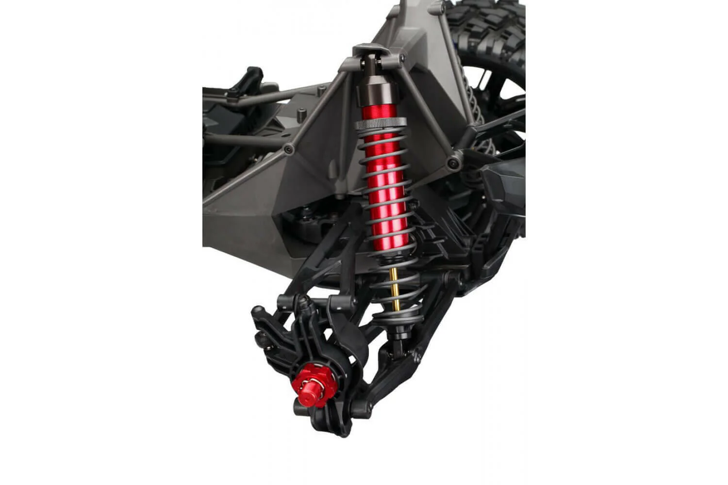 Bouchons d'amortisseur GTX aluminium noir (x4) - Traxxas 7764X - Image 2
