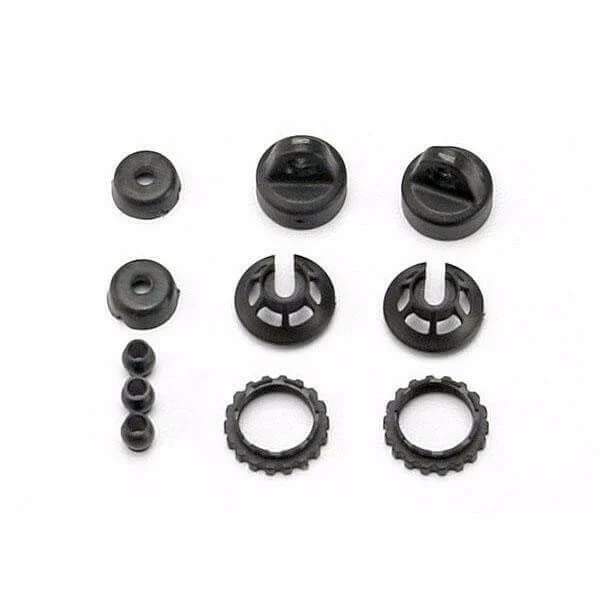 Bouchons d'amortisseurs + molettes + coupelles + billes de rotule (2) - Traxxas 7065