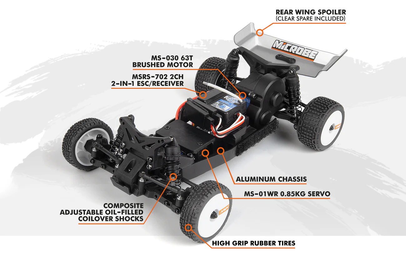 Buggy 1/24 Maverick Microbe – Voiture RC Tout-Terrain MV150802 - Image 5