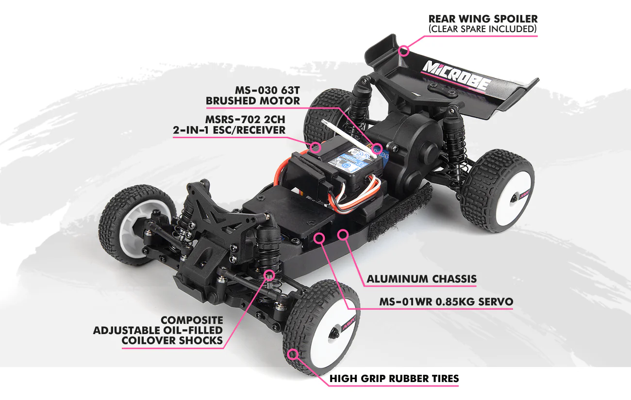Buggy 1/24 Maverick Microbe – Voiture RC Tout-Terrain MV150851 - Image 5