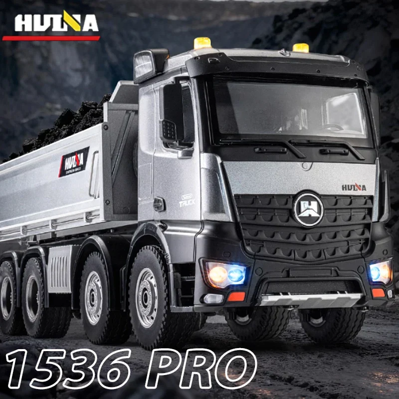 Camion benne télécommandé 1/14 HUINA Pro 13 canaux, 8 roues, avec godet en métal - Image 2
