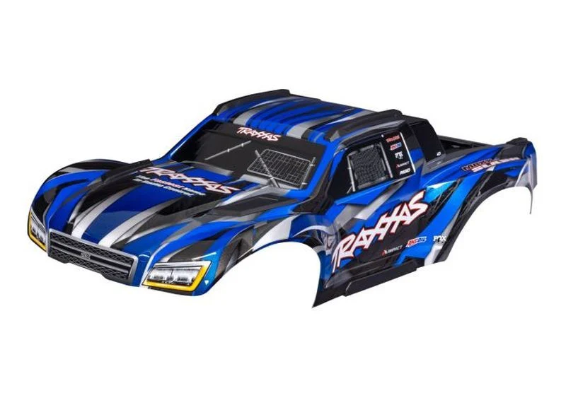 Carrosserie Maxx Slash bleu peinte et décorée Traxxas 10211