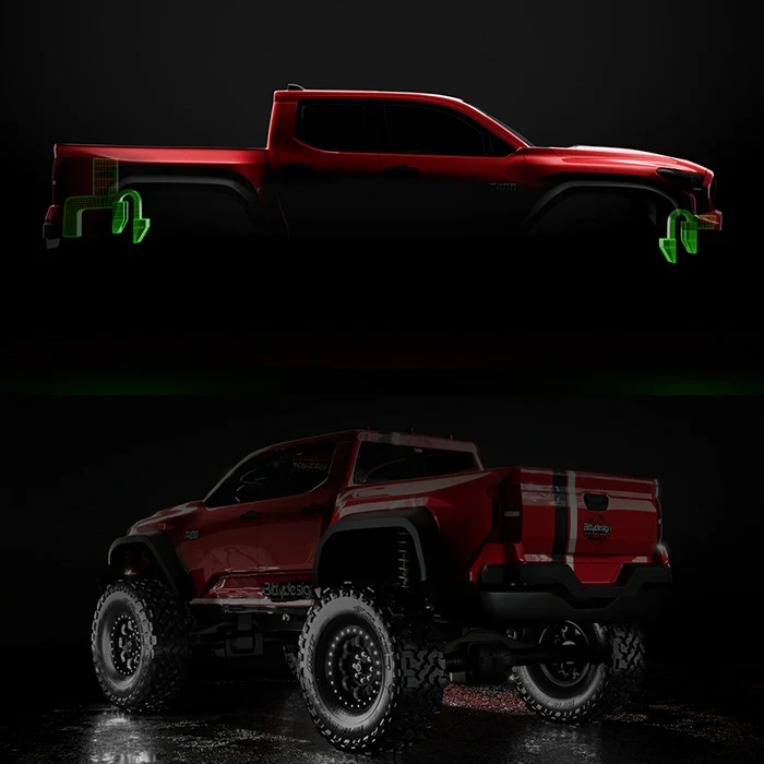 Carrosserie transparente prédécoupée pour Traxxas TRX-4M T-400 1/18 - BDTRX-18T400 - Image 5