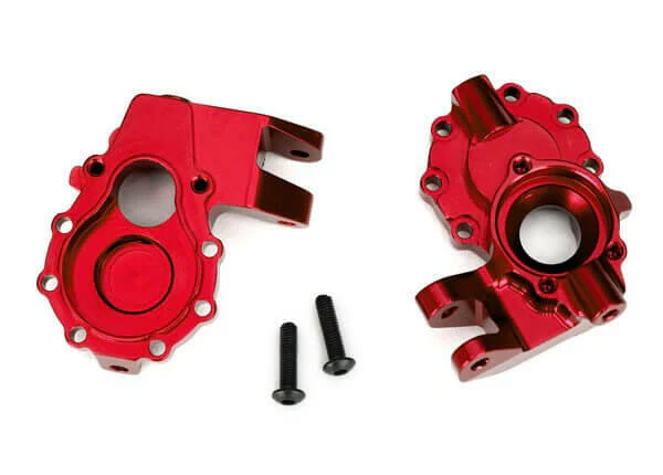 Carter de sortie de pont intérieur avant Alu Rouge - Traxxas 8252R
