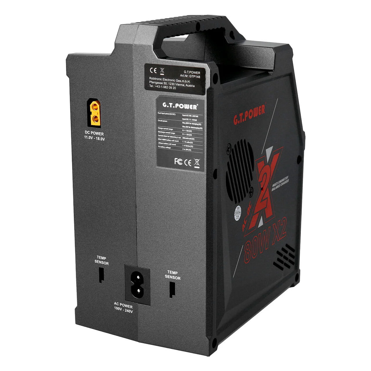 Chargeur Lipo Duo 2x80W / 1à 6S GT-Power - Image 3