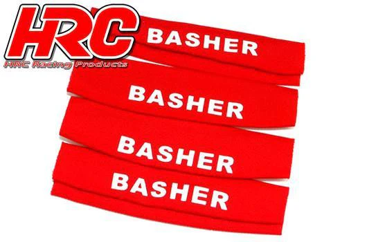 Chaussettes d'amortisseur 110x25x30mm rouge (4 pcs) - HRC28057RE