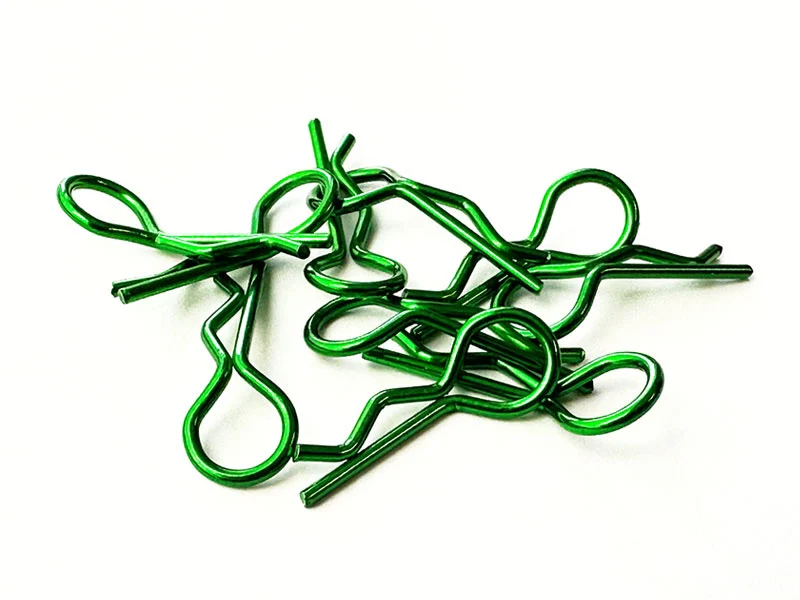 Clips de carrosseries vert pour 1/10 (x10) - HSPX024
